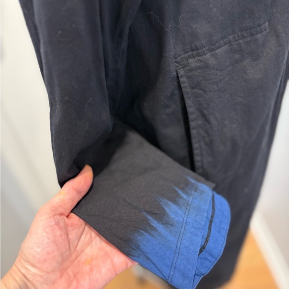 Moyuru Black and Blue Duster Jacket Size Medium - Picture 4 of 12